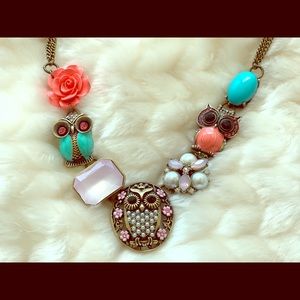 Betsy Johnson owl necklace